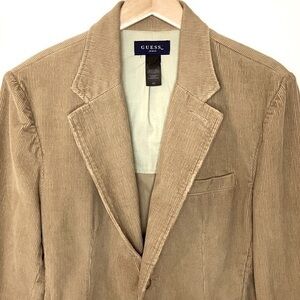 GUESS | Tan GUESS Corduroy Blazer Jacket, Size Men’s Small Petite (SP)